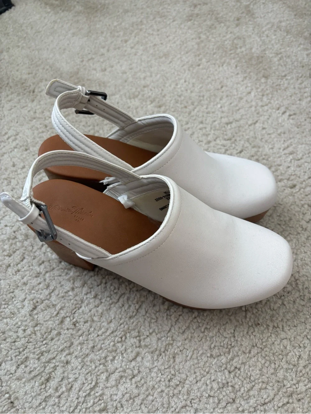 White Leather Slingback Platform Heels - Stylish Womens Footwear